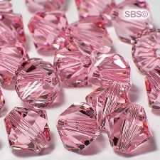 Swarovski 5328 6mm Bicone Beads - Lt. Rose (18)