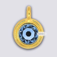 TierraCast 11mm Charm - AQUA - Gold Plate
