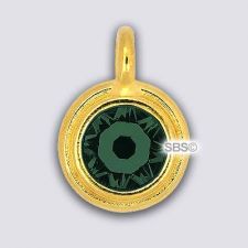 TierraCast 11mm Charm - EMERALD - Gold Plate