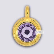 TierraCast 11mm Charm - LIGHT AMETHYST - Gold Plate