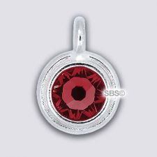 TierraCast 11mm Charm - LIGHT SIAM - Rhodium Plate