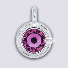 TierraCast 11mm Charm - ROSE - Rhodium Plate