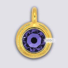 TierraCast 11mm Charm - TANZANITE - Gold Plate