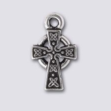 TierraCast Small Celtic Cross Charm "Silver Antique"