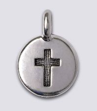 TierraCast 11mm Cross "Silver Antique"