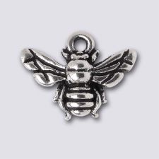 TierraCast Honeybee Charm "Silver Antique"