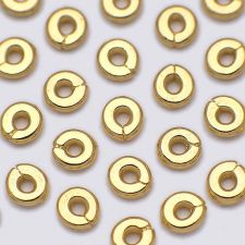 TierraCast 4mm Kenyan Heishi "Gold Antique" (10)