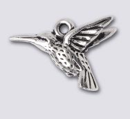 TierraCast Hummingbird Charm "Silver Antique"
