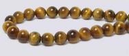 Tiger Eye Agate Gemstone Beads - 4mm Round AA Grade