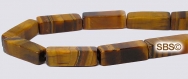 Tiger Eye Beads - 4x13 Rectangle