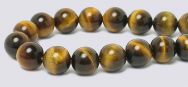 Tiger Eye Agate Gemstone Beads - 6mm Round AA Grade