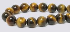 Tiger Eye Agate Gemstone Beads - 6mm Round AA Grade