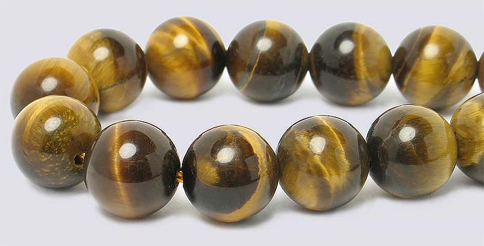 Tiger Eye Agate Gemstone Beads - 8mm Round AA Grade