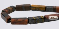 Tiger Iron Beads - 4mm x 13mm Rectangle