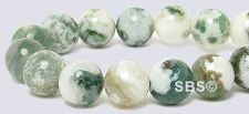 Tree Agate Gemstone Beads - 8mm Round