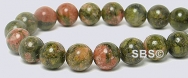 Unakite Gemstone Beads - 6mm Round